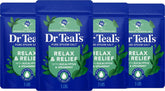 Dr Teal's envase frontal mostrando el sello y el aroma relajante