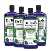 Dr Teal's botella frontal mostrando aroma eucalipto y spearmint para relajación