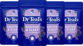 Dr Teal's empaque frontal lavanda mostrando tamaño y beneficio relajante