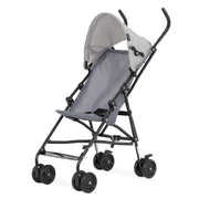 dream on me front view grey stroller showing compact travel-ready design