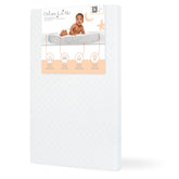 Dream On Me mattress front packaging showing model and benefits