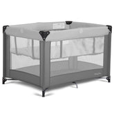 Dream On Me front view showing Zazzy playard for easy setup and portability