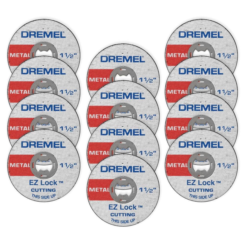Dremel empaque frontal del pack 12 que muestra marca y cantidad