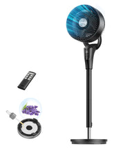 DREO fan front view showing full-height design and strong airflow