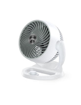 DREO ventilador frente mostrando diseño compacto y potencia