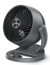 DREO ventilador frontal mostrando diseño compacto y potencia
