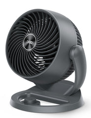 DREO ventilador frontal mostrando diseño compacto y potencia