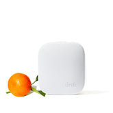 drift vista frontal del difusor y empaque, diseño minimalista beneficioso