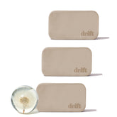 drift front packaging showing three teak scent refill stones and benefit long-lasting scent