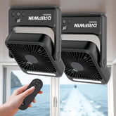 DRIFWIN ventilador frontal del paquete mostrando diseño compacto y utilidad