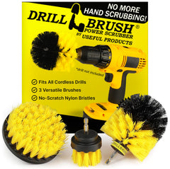 Drillbrush muestra el contenido del set para limpieza rápida