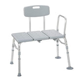 Drive Medical vista frontal del banco mostrando soporte seguro