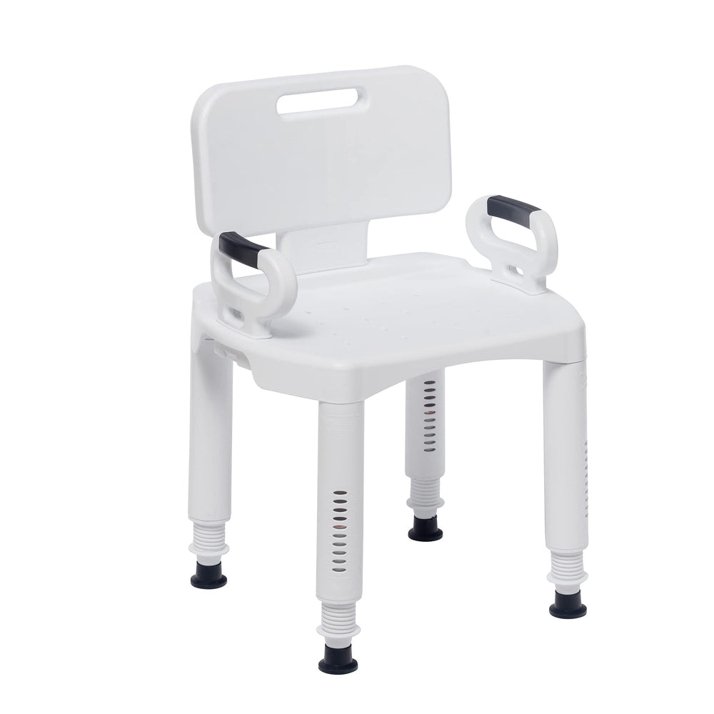 Drive Medical vista frontal del asiento de baño, aporta estabilidad