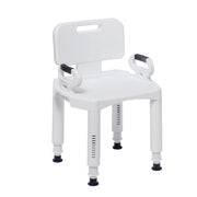 Drive Medical vista frontal del asiento de baño, aporta estabilidad