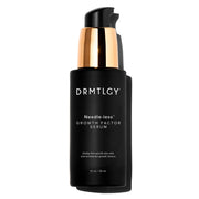 DRMTLGY sérum frontal mostrando envase elegante y beneficios reafirmantes