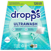 dropps envase frontal mostrando 120 cápsulas y diseño sin plástico