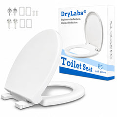 DryLabs asiento frontal blanco mostrando forma redonda y acabado fácil de limpiar