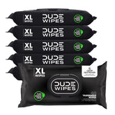 DUDE Wipes paquete frontal mostrando 288 toallitas y beneficio conveniencia