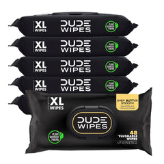 DUDE Wipes paquete frontal que muestra 288 unidades y claridad del producto