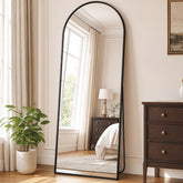 DUMOS arched front view showing full-length reflection and elegant decor benefit
