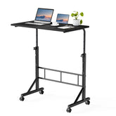 DUMOS front view of full desk showing compact workstation and portability benefits