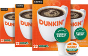 Dunkin' front packaging showing 88-count decaf pods and quick supply