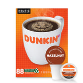 Dunkin' front packaging showing 88-count supply and branding for pantry convenience