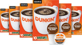 Dunkin' box front showing branding and 60-count pack, convenient pantry supply