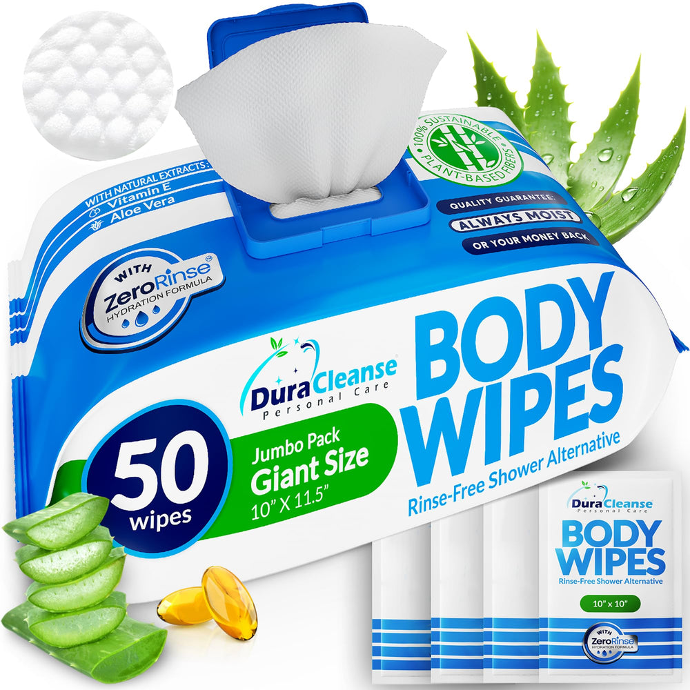 Dura Cleanse frente del empaque mostrando cantidad y tamaño práctico