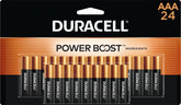 DURACELL paquete frontal organizado con 24 pilas, confianza y almacenamiento