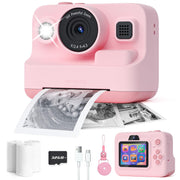 Dylanto front view pink camera showing lens and shutter button for easy use