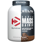 Dymatize bote frontal chocolate mostrando diseño y aporte calórico