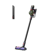 Dyson V8 front profile showing compact stick form and streamlined design benefit lightweight handling