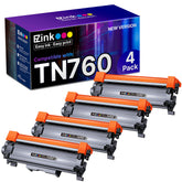 E-Z Ink TN760 frontal del embalaje mostrando marca y compatibilidad, confianza de compra