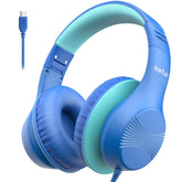 EarFun K3 Kids vista frontal azul mostrando diseño cómodo
