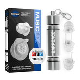 EarPeace empaque frontal mostrando tapones y beneficios de protección