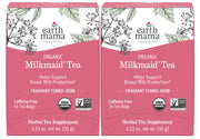 Earth Mama paquete frontal mostrando 32 bolsitas y beneficios orgánicos