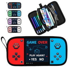 Easozoom estuche frontal rojo y azul muestra diseño mando y capacidad