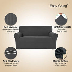 Easy-Going slipcover installed on sofa in living room illustrating refreshed style