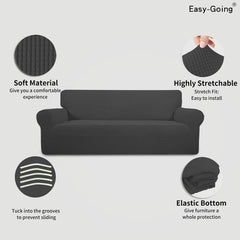 Sofá cubierto Easy-Going en sala, protección práctica y estética