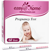 easy@Home frente del empaque mostrando 60 tiras y beneficio de cantidad