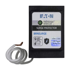 Eaton BRNSURGE close-up of electrical connection detail emphasizing secure panel fit and reliability
