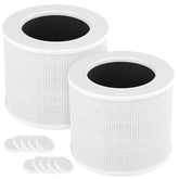 Ecleanfy frente del paquete con 2 filtros y 10 almohadillas, conveniencia inmediata