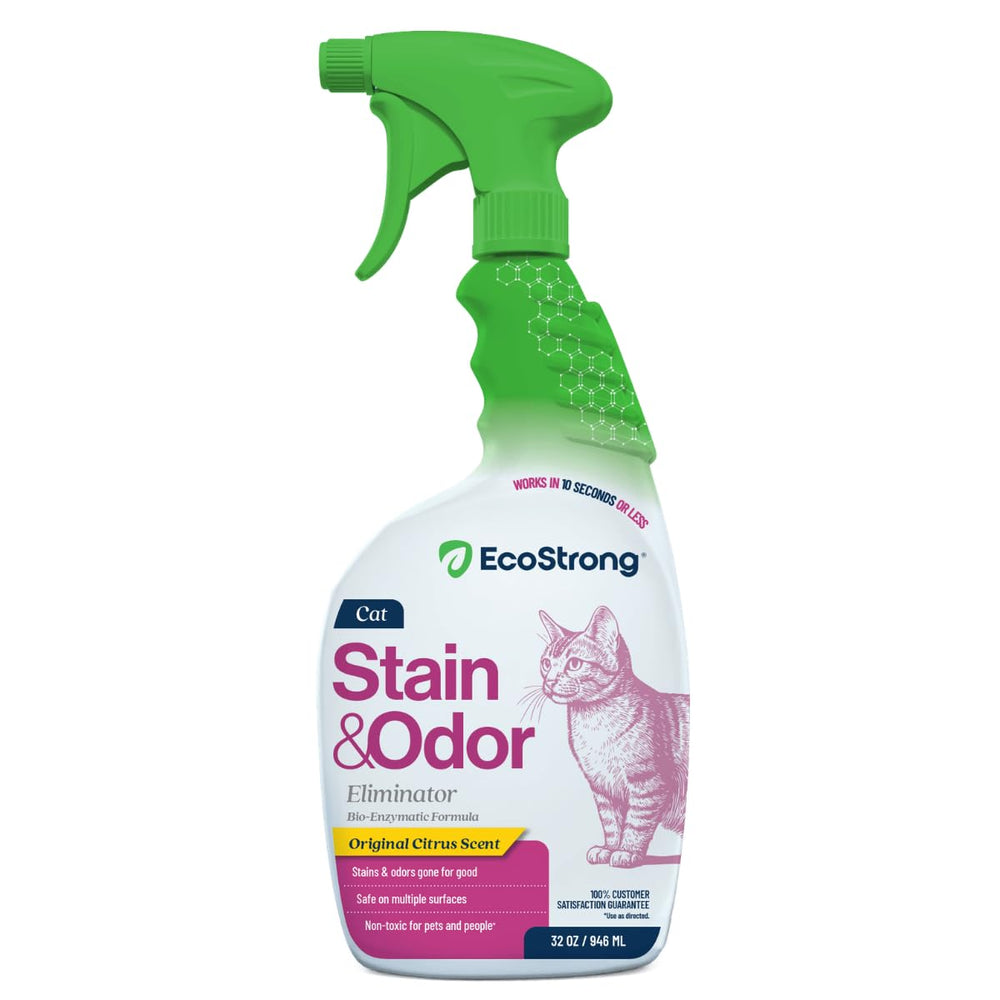 Eco Strong envase frontal mostrando diseño y tamaño 32 oz, facilita aplicación rápida