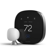 ecobee termostato premium frontal mostrando interfaz y ahorro energético