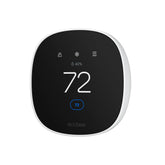 ecobee front view of thermostat showing sleek bezel and readable display benefit: clear wall presence