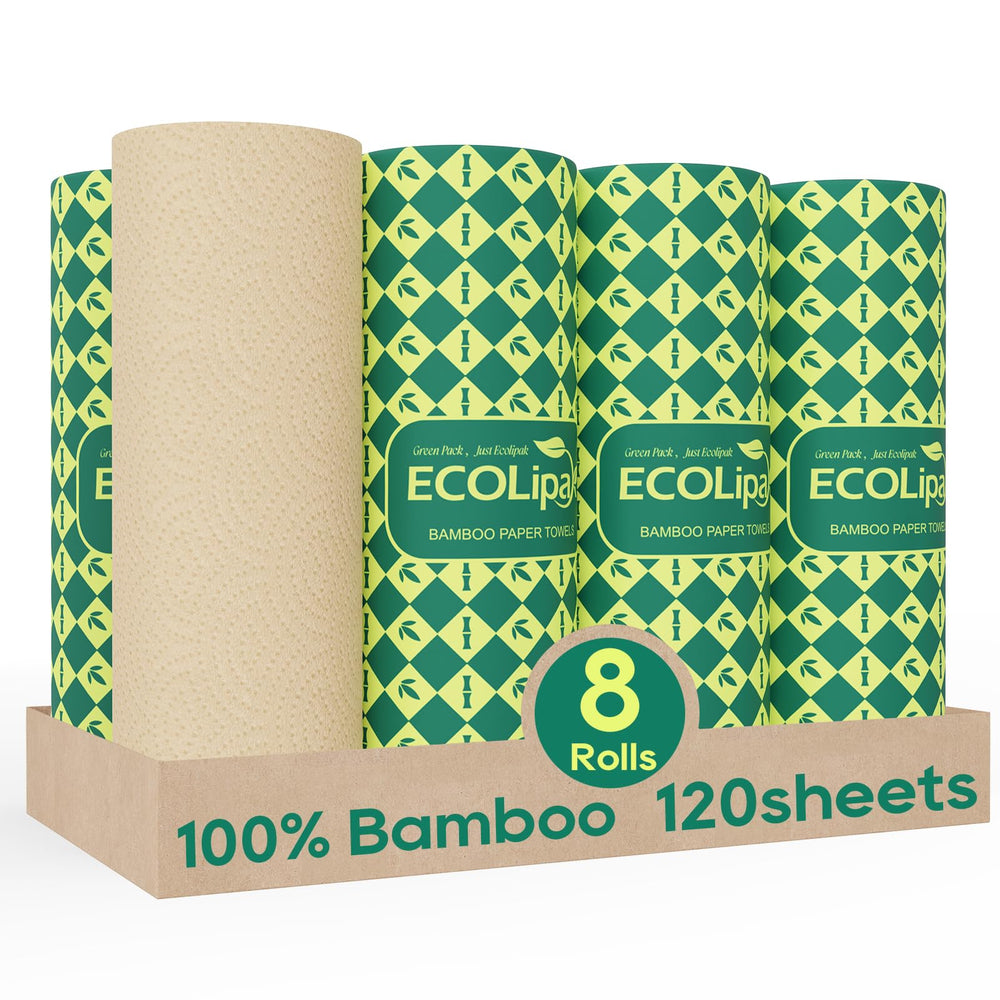 ECOlipak frente del paquete de 8 rollos muestra compostabilidad