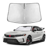EcoNour parasol frontal para Honda Civic protegiendo interior del calor