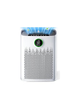 ECOSELF HAP603 front view showing sleek white housing and vents for efficient airflow