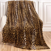 Edenleaf manta leopardo frontal mostrando estampado y confort